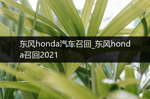 东风honda汽车召回_东风honda召回2021