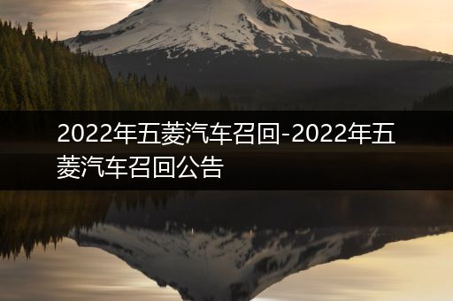 2022年五菱汽车召回-2022年五菱汽车召回公告