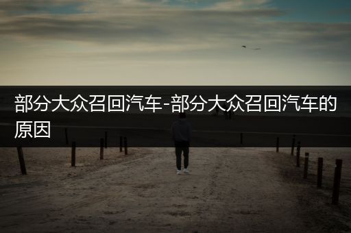 部分大众召回汽车-部分大众召回汽车的原因