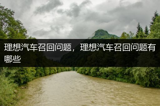 理想汽车召回问题，理想汽车召回问题有哪些