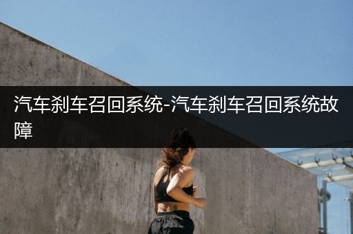 汽车刹车召回系统-汽车刹车召回系统故障